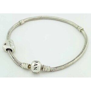 Authentic Pandora Lock Design Bracelet Solid .925 Sterling Silver